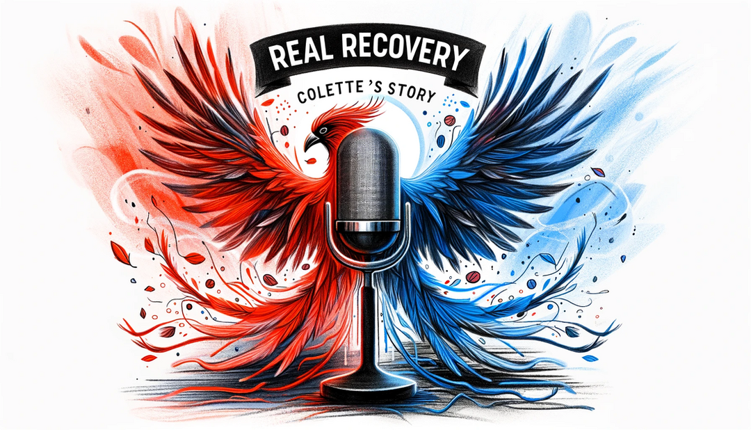 overcoming addiction journey, Colette’s recovery story, Real Recovery Podcast episode, addiction to sobriety transformation, hope in addiction recovery