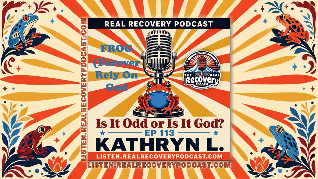 Kathryn L., a woman with nearly 15 years of sobriety, joins hosts Julie and Peter on Episode 113 of the Real Recovery Podcast to share her journey from the bathroom floor in Boston to a new life in Portland — guided every day by one question: is it odd, or is it God?